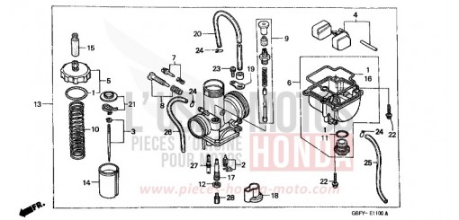 CARBURATEUR CR80R2 de 2002